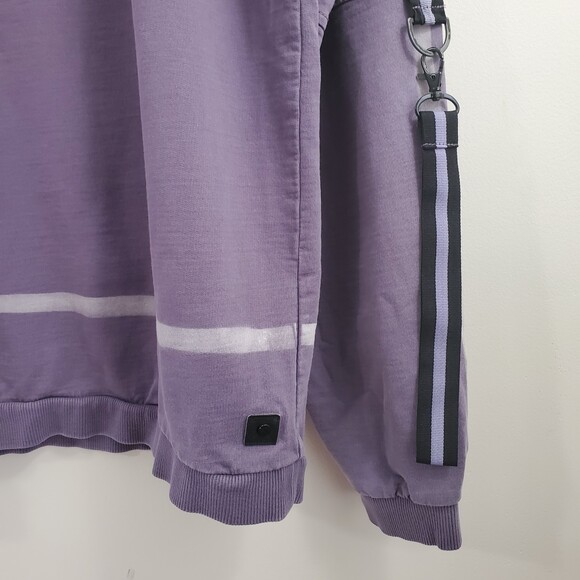 2XL Saks Fifth Avenue Madison Supply Purple Crewneck Utility Sweater Shirt Men - Picture 9 of 12